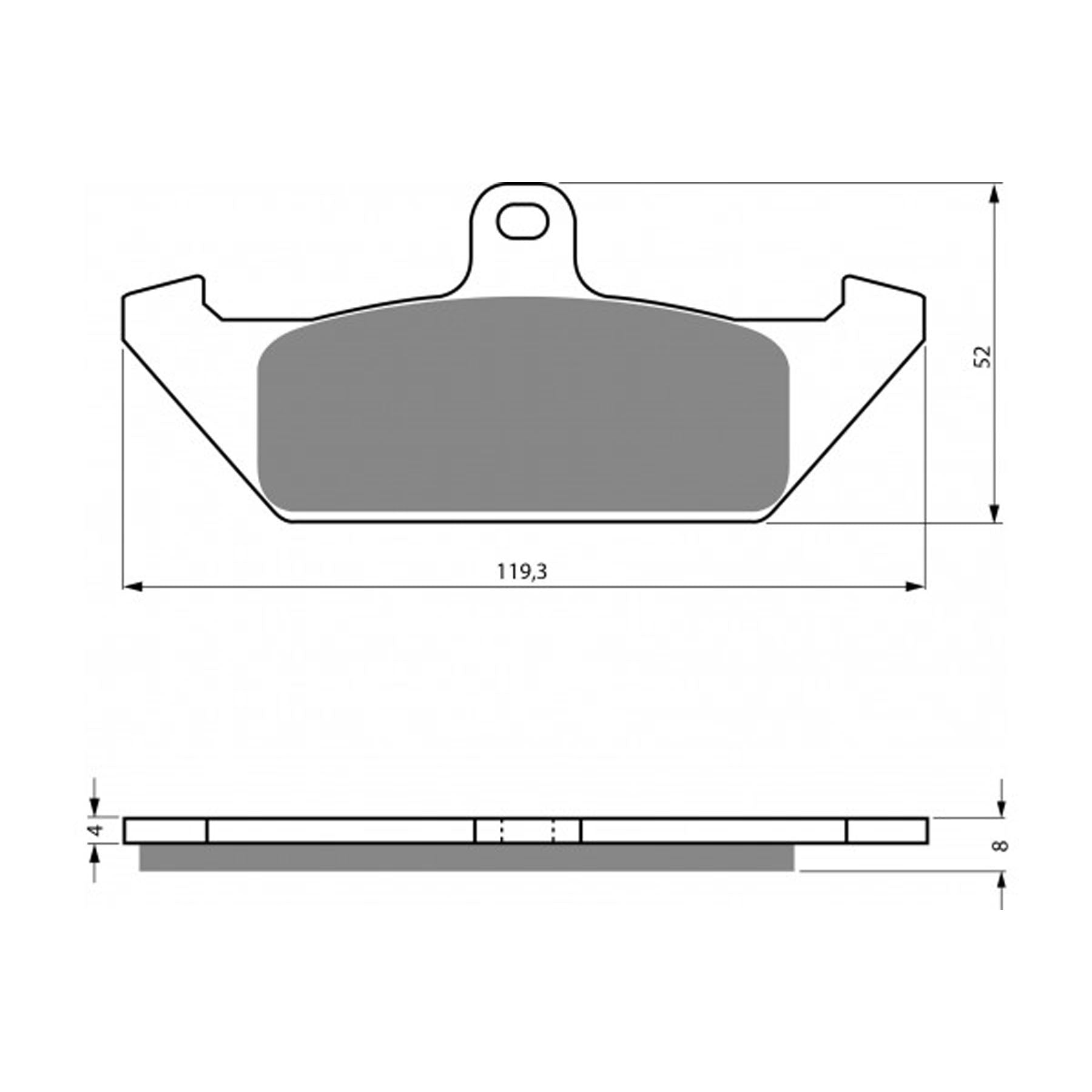 VESRAH VD-924 Semi-Metallic Brake Pads for Reliable Stopping Power