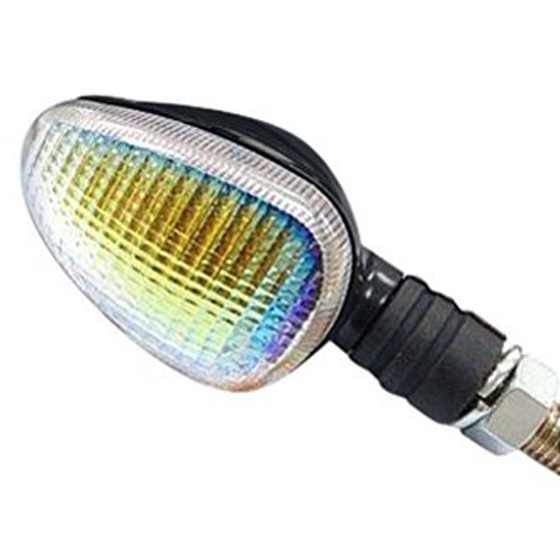 K&S Marker Lights, Compact Flex Stem, Carbon Fiber, Red/Amber, Short Style, Part #25-8412S