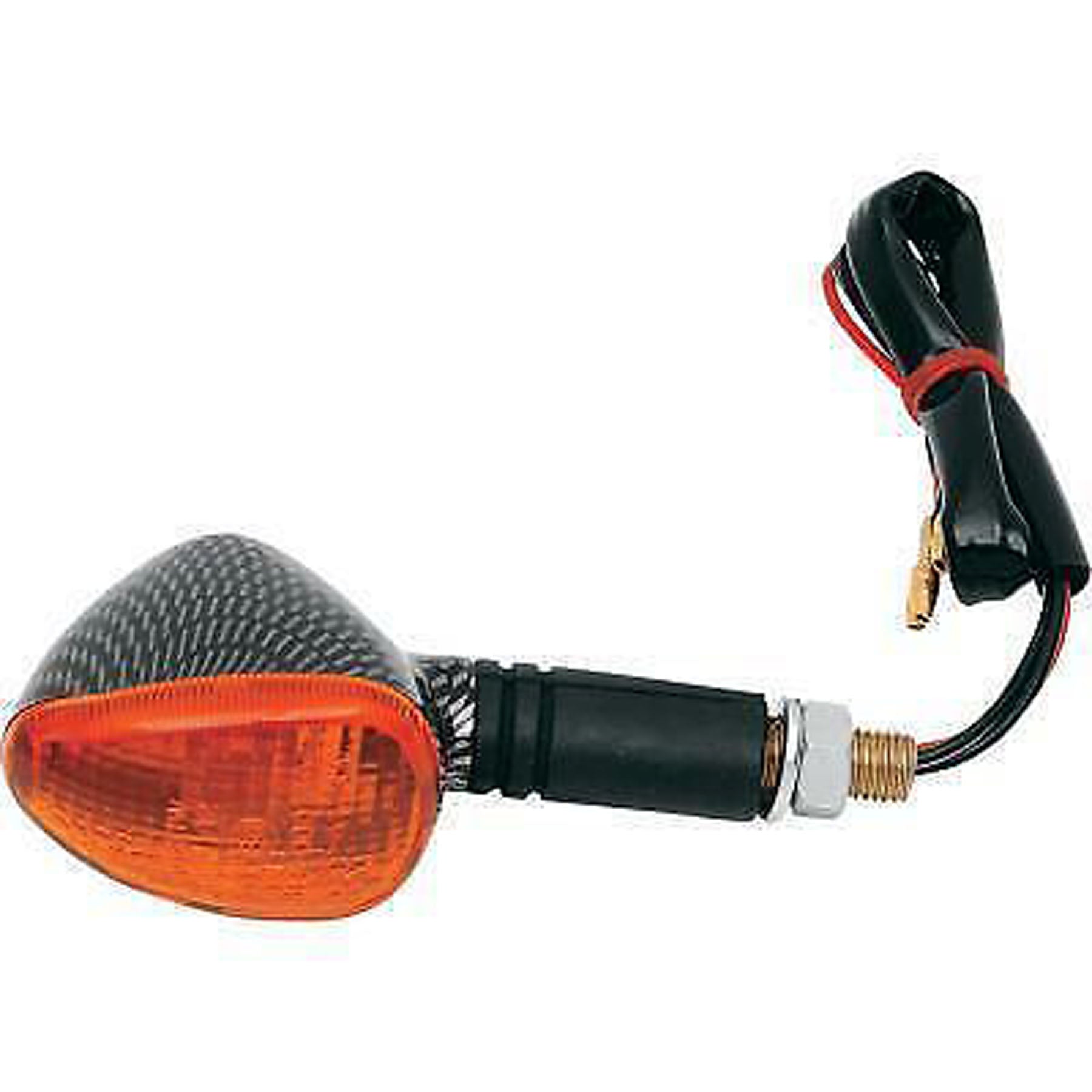 K&S Marker Lights, CMPCT, Flex Stem, Carbon Fiber, Amber, Short (Part #25-8415S)