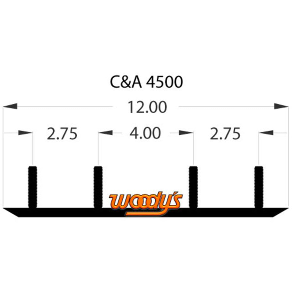 WOODY'S SCC-4506 C&A Pro Ski/Mini Ski Snocross Carbide Runner