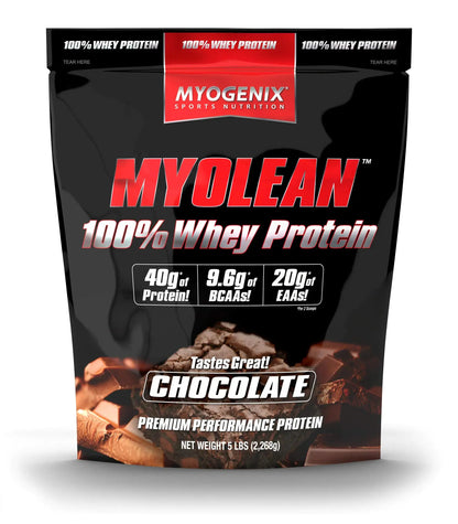 100% Whey Chocolate Protein Powder - Myogenix Myolean Whey Protein Powder With 20 Grams of Protein Per Serving Premium Protein Powder for Women and Men Chocolate Protein Shakes (5 lbs) Atticus Goods