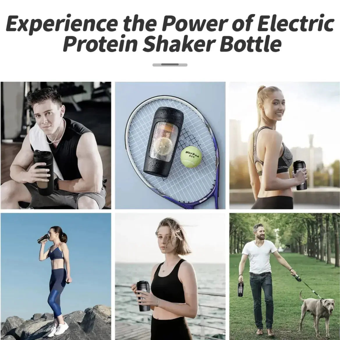Electric Portable Whey Protein Shaker Bottle Atticus Goods