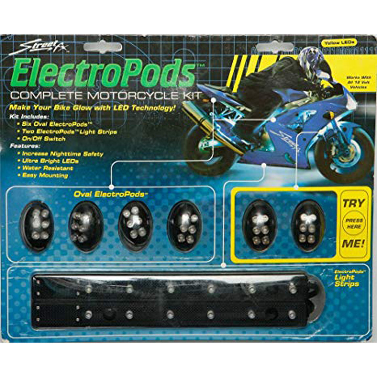 Street FX Yellow Electropod Kit - Customizable LED Light System for Vehicles