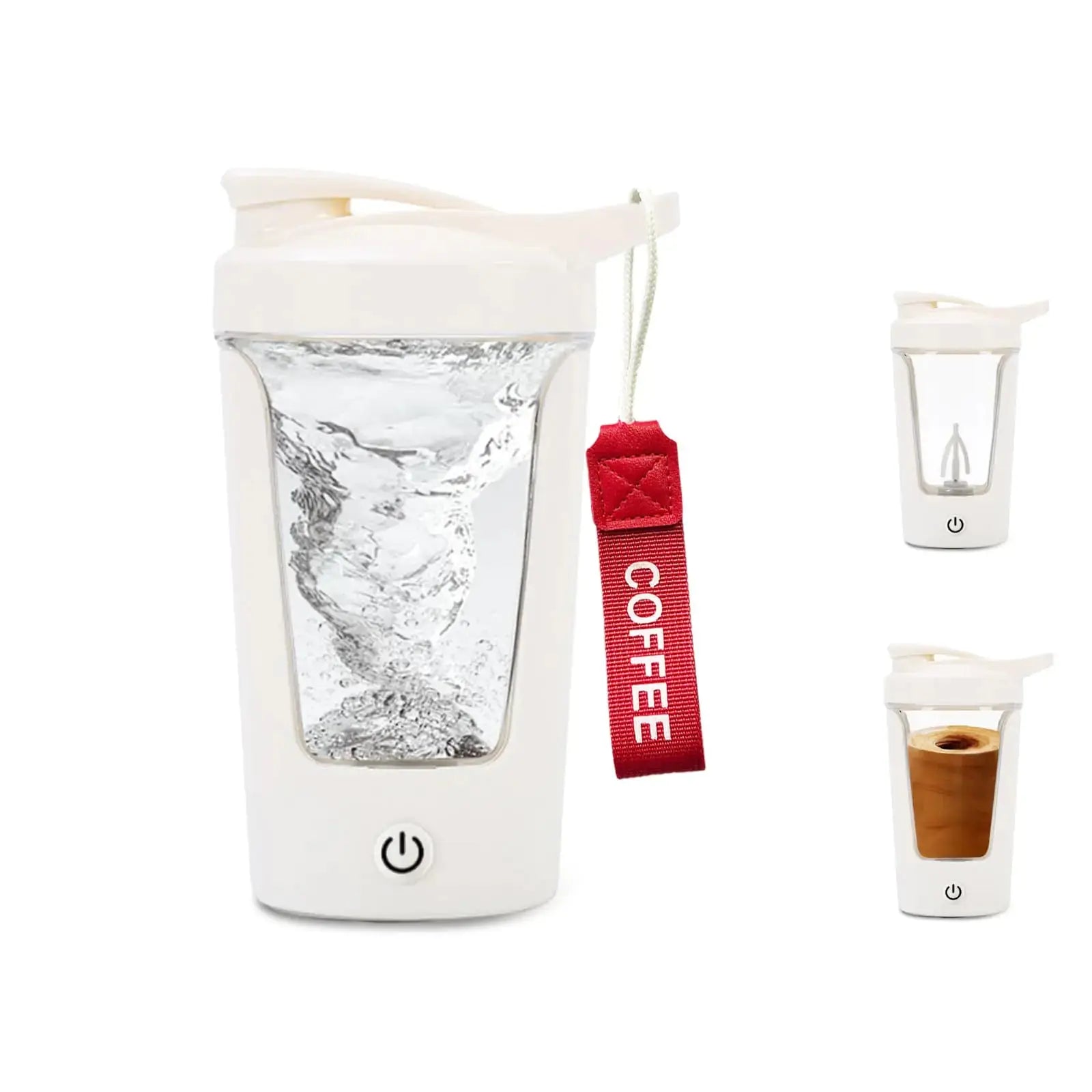 ZIEEZCYY Electric Shaker Bottle Portable Protein Shaker Bottle Mixer Cup USB C Shaker Cups for Smooth Protein Shakes BPA-Free Tritan 450ml 16oz Stir Cup 500mAh Rechargeable Shaker Bottle Atticus Goods