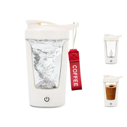 ZIEEZCYY Electric Shaker Bottle Portable Protein Shaker Bottle Mixer Cup USB C Shaker Cups for Smooth Protein Shakes BPA-Free Tritan 450ml 16oz Stir Cup 500mAh Rechargeable Shaker Bottle Atticus Goods