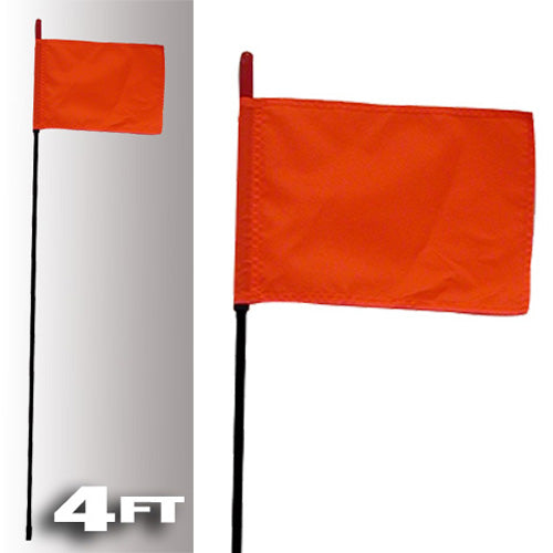 FireStik Black 4 ft Fire Stick with Orange Safety Flag (Part No. F4-BLACK-8120R)