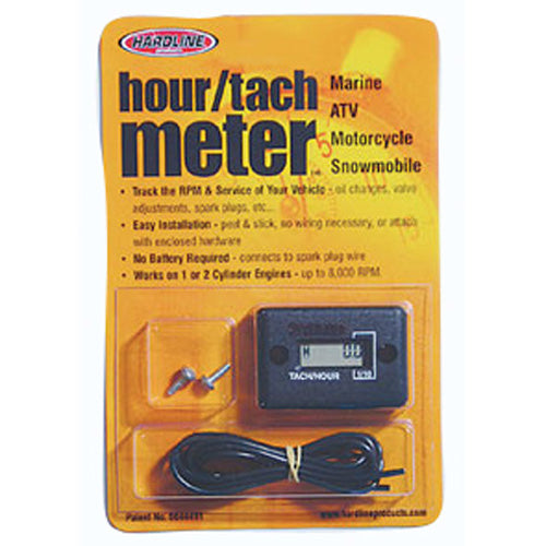 HARDLINE HR-8061-2 Hour and Tach Meter for Accurate Engine Monitoring