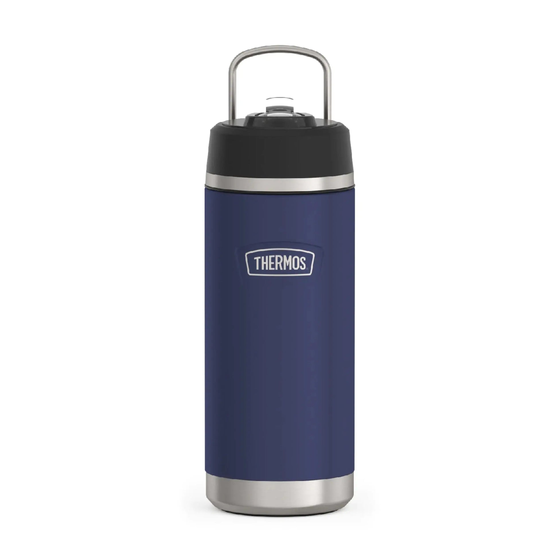 THERMOS ICON SERIES Insulated Water Bottle with Straw Lid - 18 Ounce Navy - Stainless Steel Vacuum Insulated Water Bottle with Straw Lid Atticus Goods