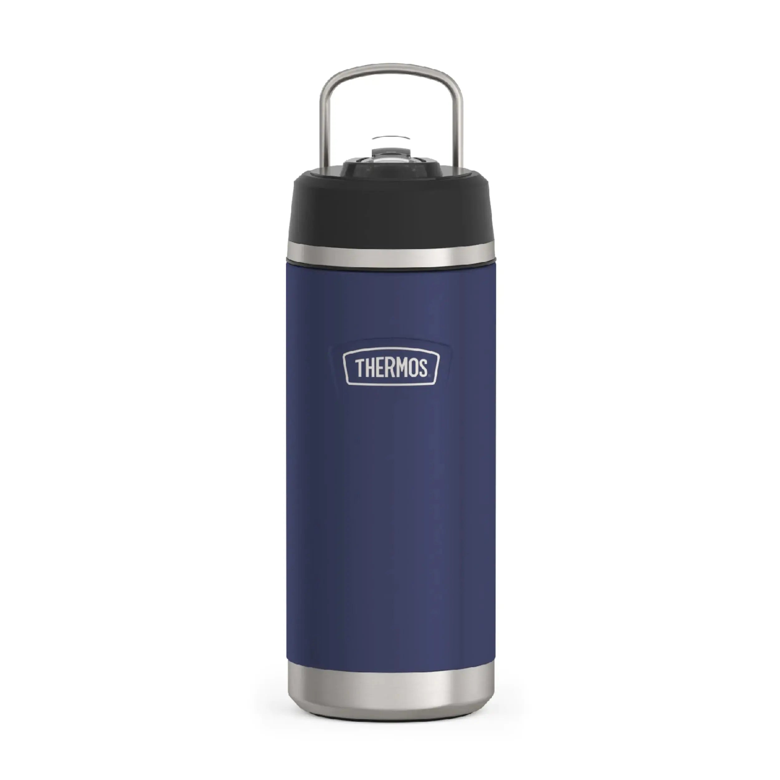 THERMOS ICON SERIES Insulated Water Bottle with Straw Lid - 18 Ounce Navy - Stainless Steel Vacuum Insulated Water Bottle with Straw Lid Atticus Goods