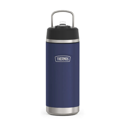 THERMOS ICON SERIES Insulated Water Bottle with Straw Lid - 18 Ounce Navy - Stainless Steel Vacuum Insulated Water Bottle with Straw Lid Atticus Goods