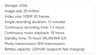 AI Camera Smart Glasses Atticus Goods