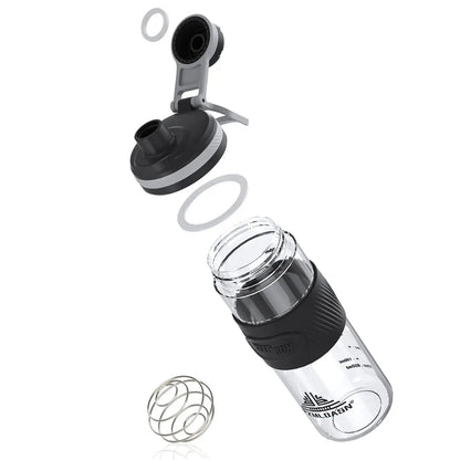 PZMLOASN Shaker Bottle for Protein Mixes-protein shaker bottle- for super creamy fitness protein shakesshaker cups for protein shakes 650ml/23oz - Durable leak-proof(Black) Atticus Goods