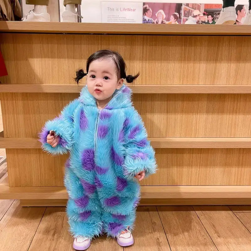 Cute Animal Baby Jumpsuit With Hooded Zipper Atticus Goods
