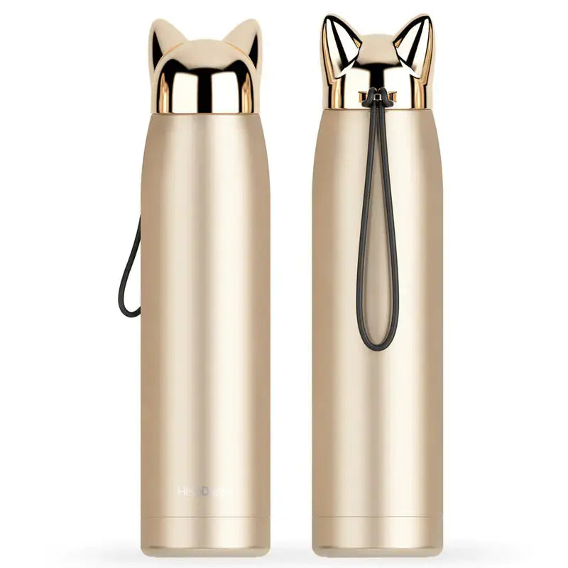 Cartoon Lightning Fox Insulated Water Bottle Atticus Goods