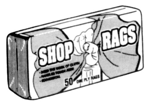 Unifirst RAGS-COTTON 25 Shop Rags Per Bundle for Industrial Cleaning