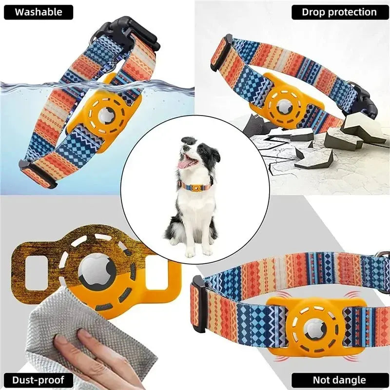 Digital Printing Collar for Apple Airtag - Pets Accessories Atticus Goods