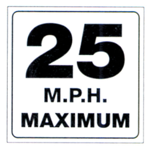 Voss Signs 490-MPH Trail Sign - 25 MPH Maximum Speed Limit for Safety and Compliance
