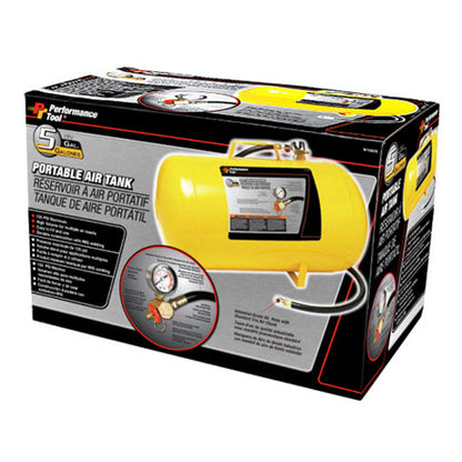 Performance Tool 5-Gallon Portable Air Tank - Durable and Compact Air Storage Solution