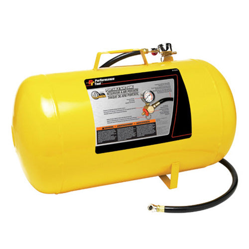 Performance Tool 5-Gallon Portable Air Tank - Durable and Compact Air Storage Solution