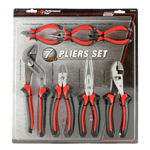 Performance Tool 7 Piece Pliers Set - Versatile Hand Tools for Home and Workshop