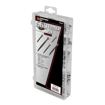 Performance Tool Cotter Pin Assortment Kit with 560 Pieces - W5205