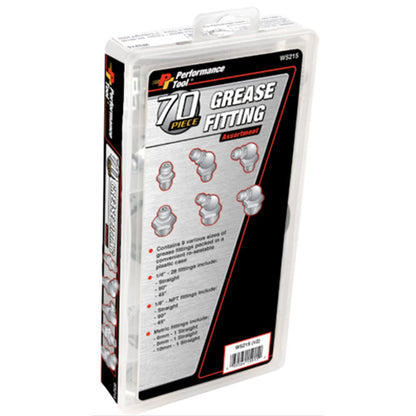 Performance Tool W5215 70-Piece Grease Fitting Assortment Kit