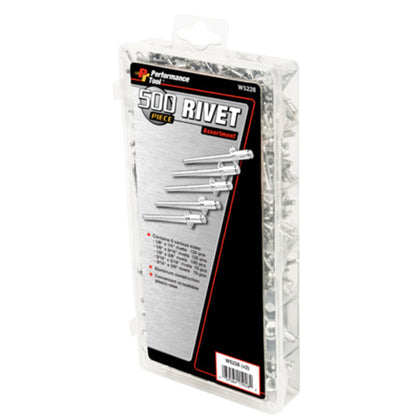 Performance Tool W5228 500 Piece Rivet Assortment Kit