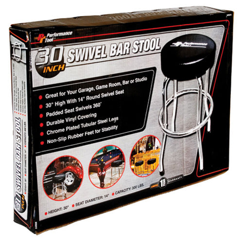 Performance Tool W85010 Swivel Bar Stool Seat for Comfortable Seating and Easy Mobility