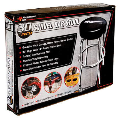 Performance Tool W85010 Swivel Bar Stool Seat for Comfortable Seating and Easy Mobility