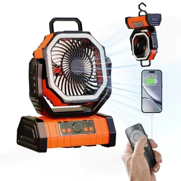 Outdoor Household Power Bank LED Light Camping Fan Atticus Goods